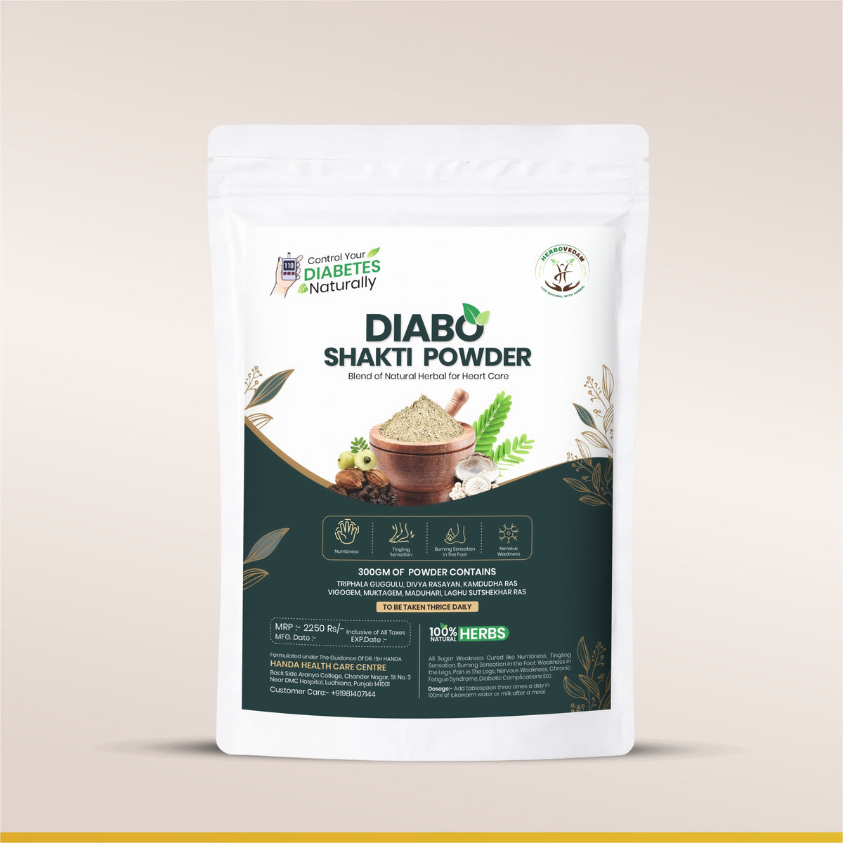 Herba Dose Capsules & Diabo Shakti Powder Wellness Combo