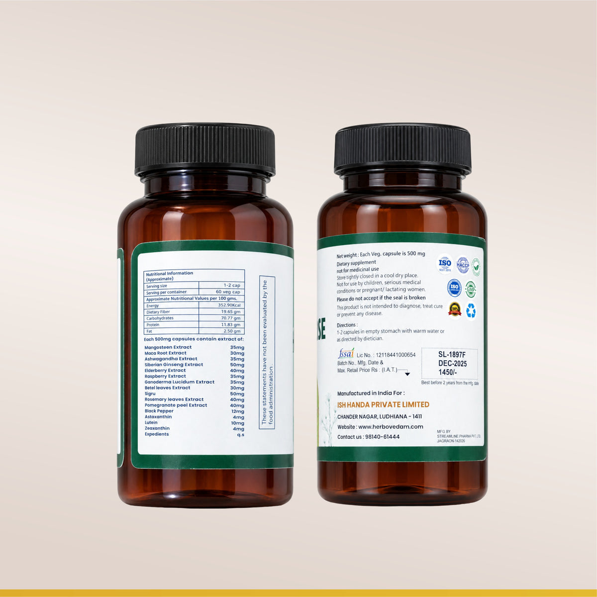 Herba Dose Capsules & Diabo Shakti Powder Wellness Combo