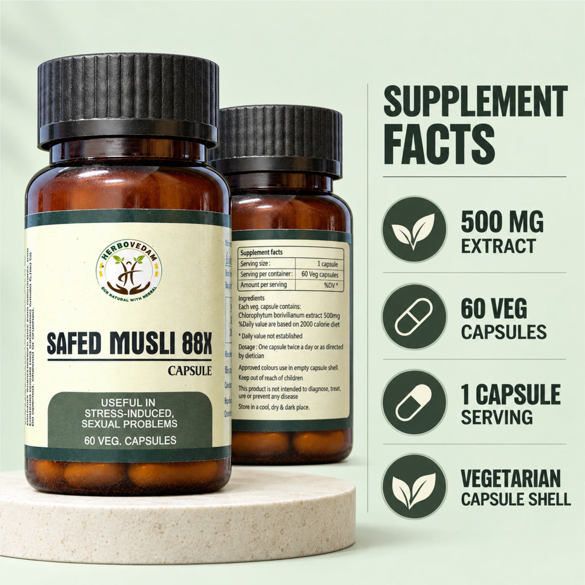 Safed Musli 88X Capsule
