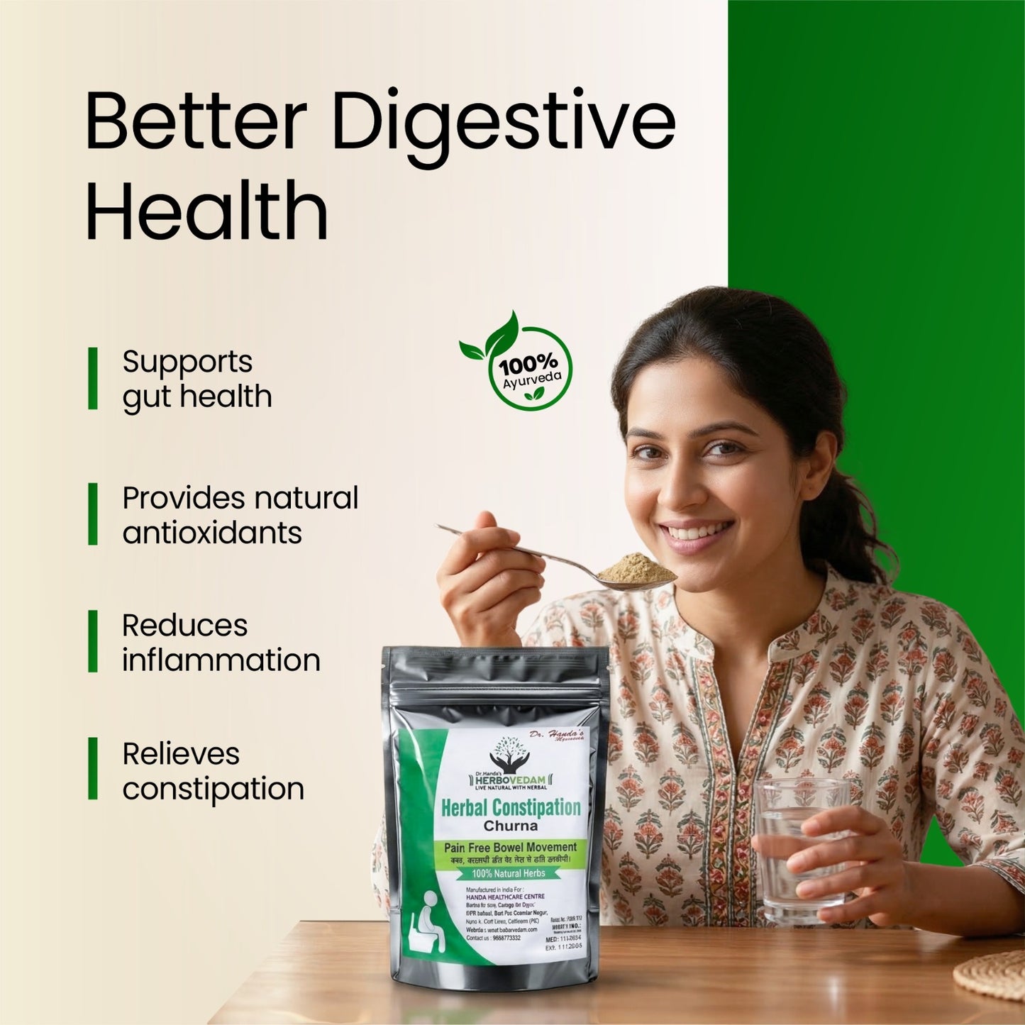 Herbal Constipation Wellness Formula – Ayurvedic Digestive Support Supplement