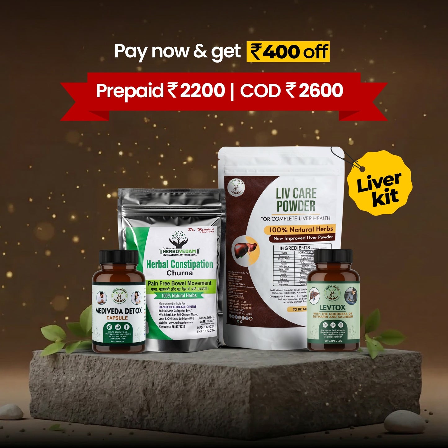 Dr Handa’s Ayurveda Liver Care & Detox 4 in 1 Kit