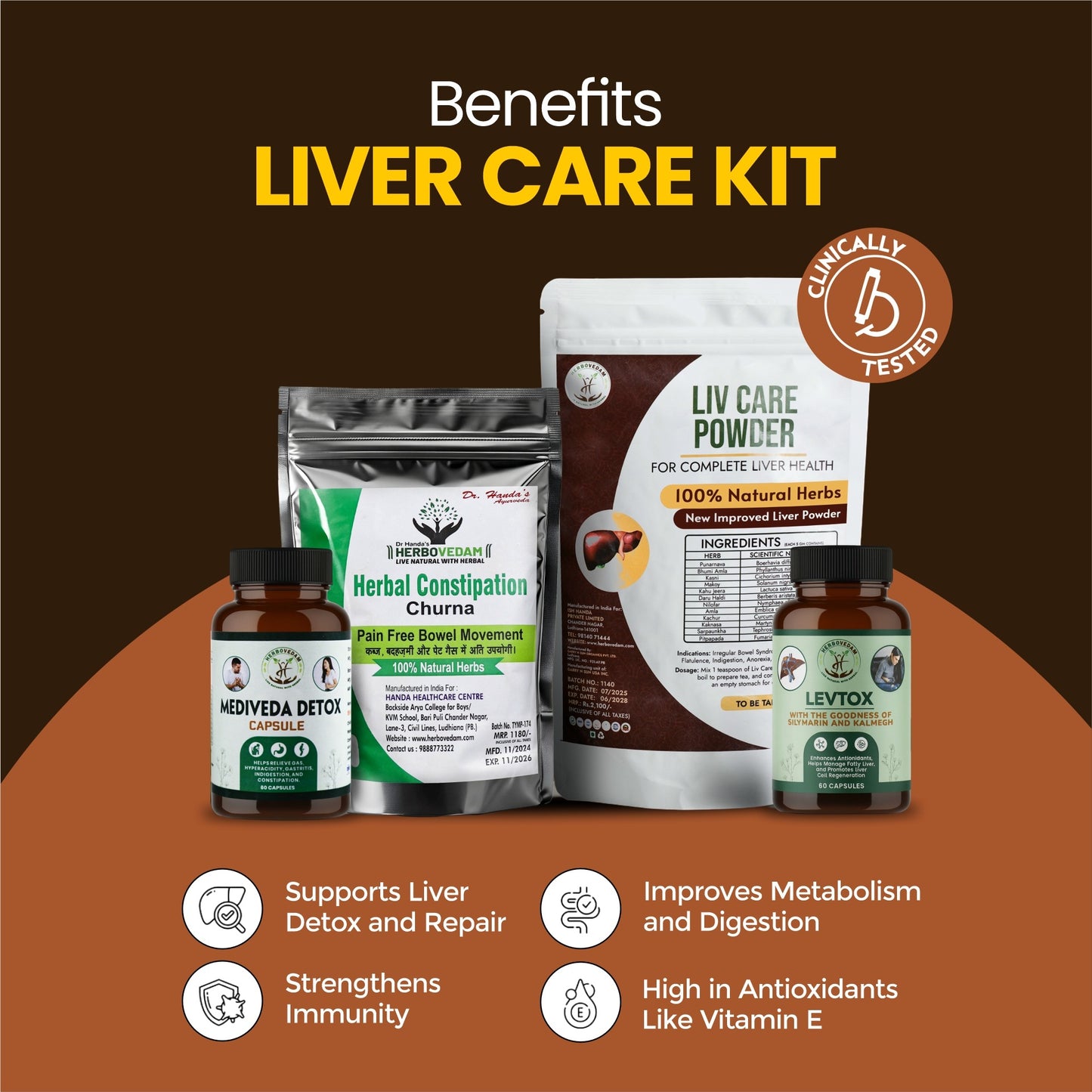 Dr Handa’s Ayurveda Liver Care & Detox 4 in 1 Kit